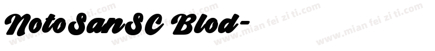 NotoSanSC Blod字体转换